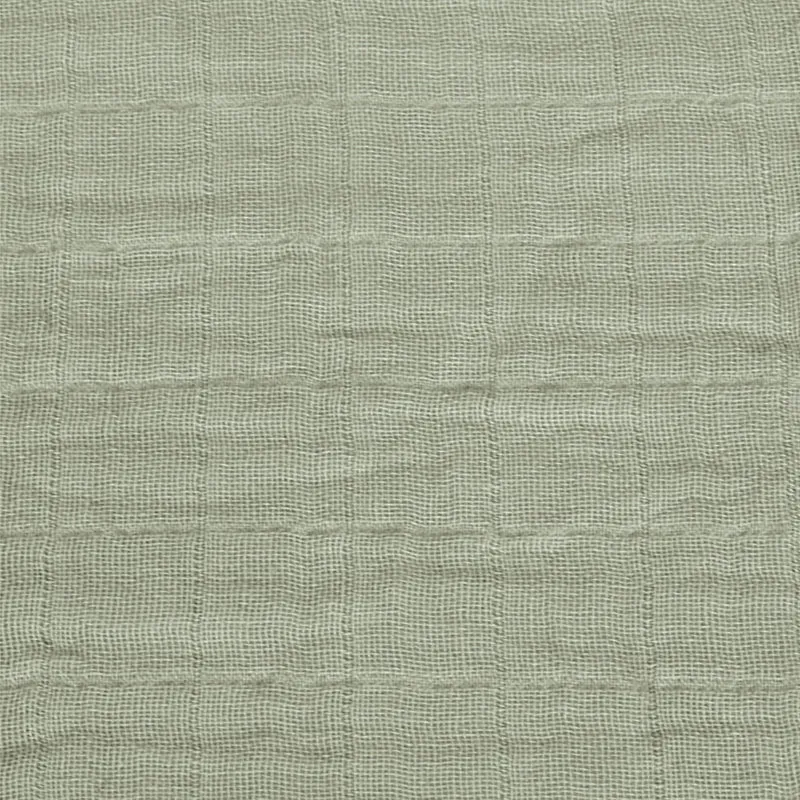 Couverture mousseline de coton - Kaki