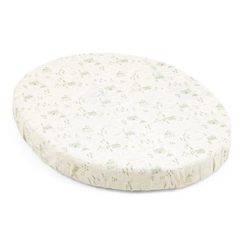 Drap-housse Sleepi Mini - Sage Green Map