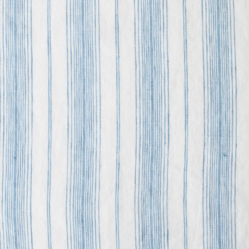Housse de couette en lin lavé - Rayures Toile Bleu Primaire