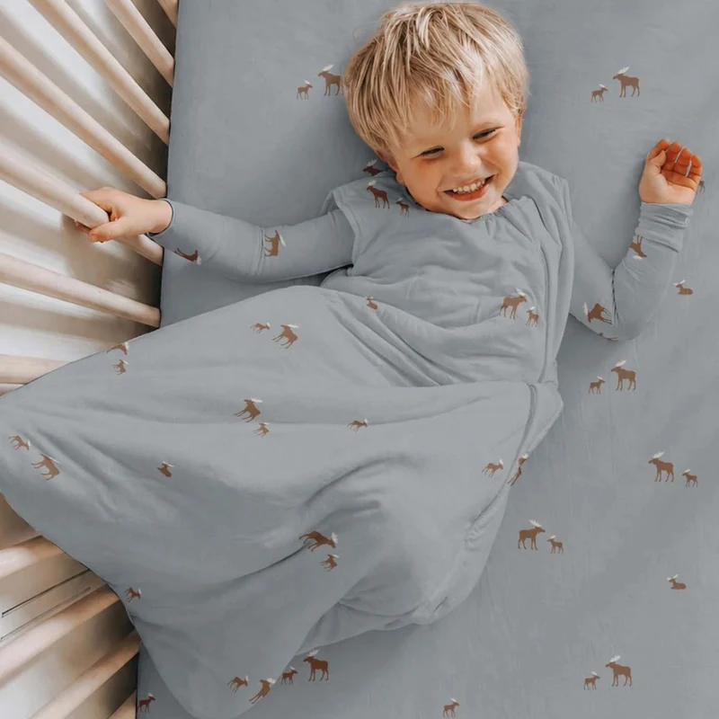 Drap Contour Bambou pour Lit de Bébé - Orignal