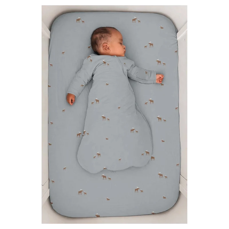 Drap Contour Bambou pour Lit de Bébé - Orignal