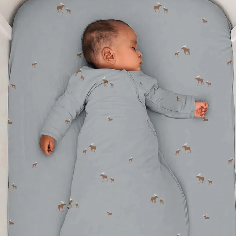 Drap Contour Bambou pour Lit de Bébé - Orignal