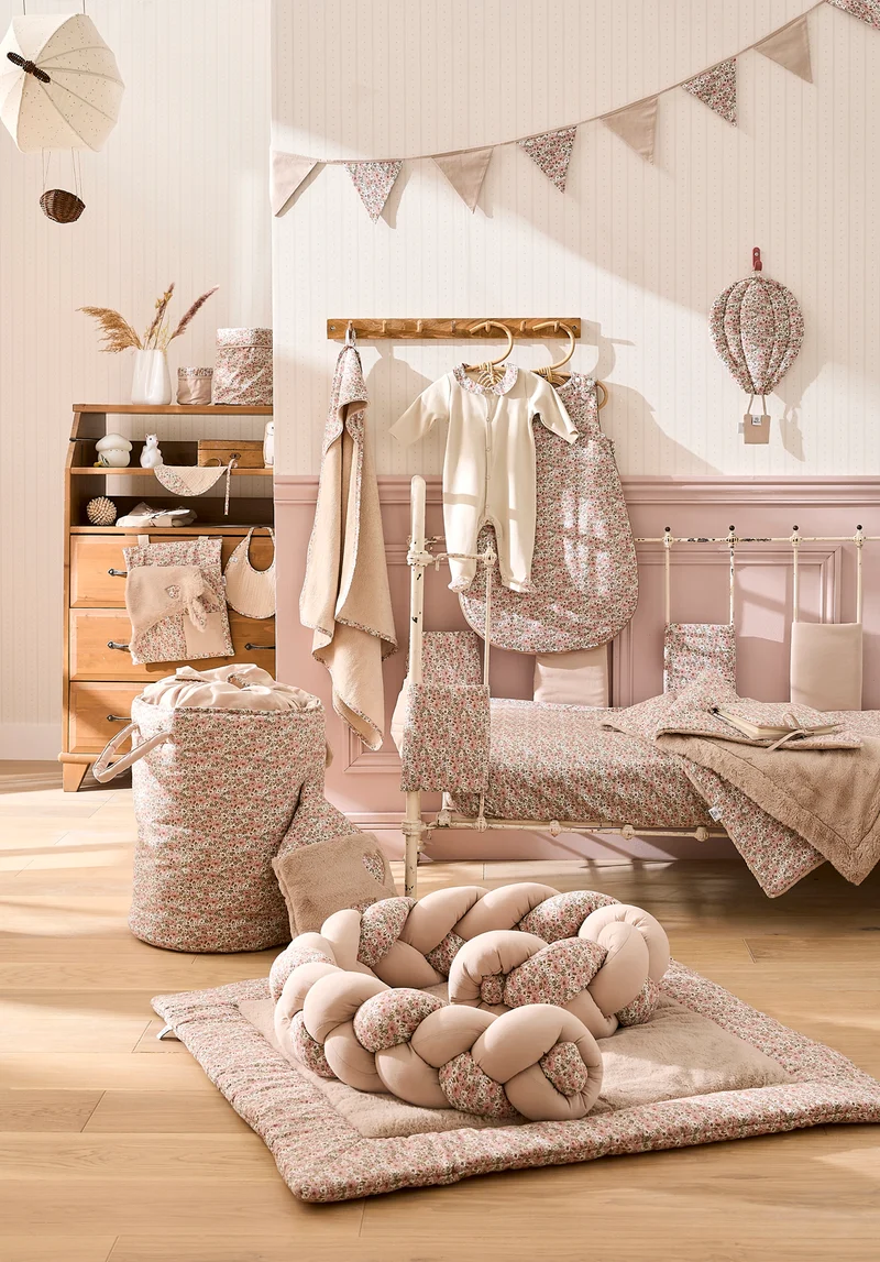 Tresse décorative ouatinée 200 cm – imp. liberty / beige – Afternoon Tea