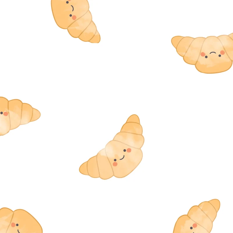 Couverture Mousseline Croissants
