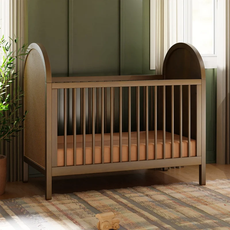 Couchette Convertible 3-en-1 Bondi avec Kit de Conversion Lit pour Tout-petit - Noyer Naturel