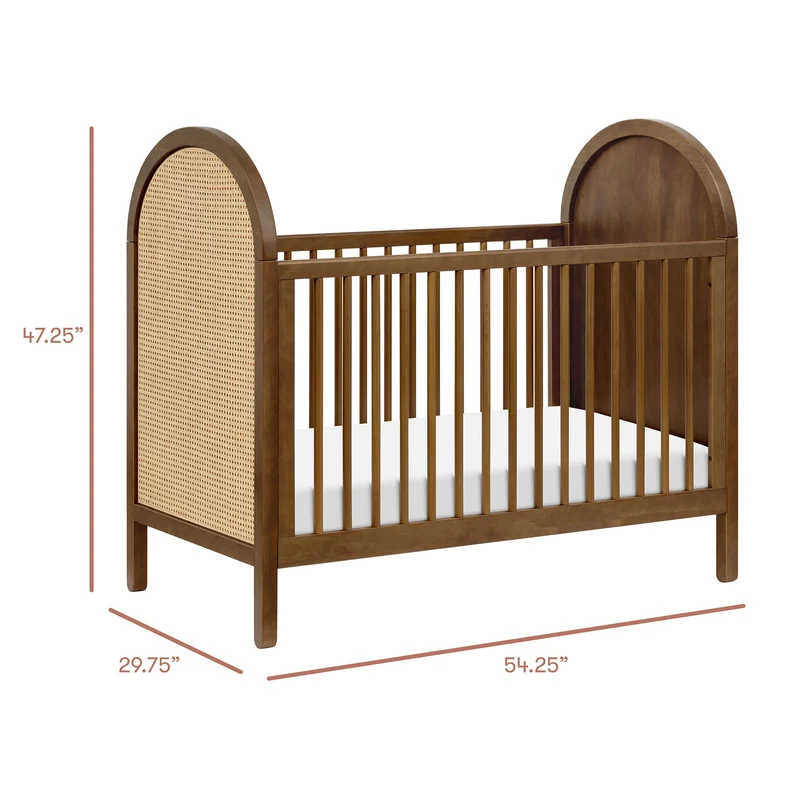 Couchette Convertible 3-en-1 Bondi avec Kit de Conversion Lit pour Tout-petit - Noyer Naturel