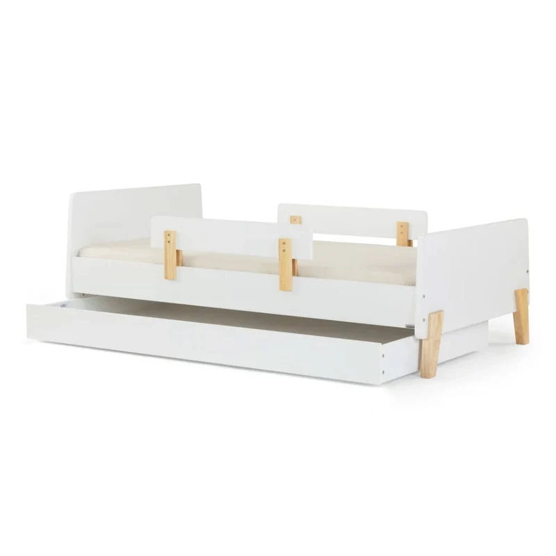 Lit Simple Gigogne de rangement pour lit simple amusant - Blanc