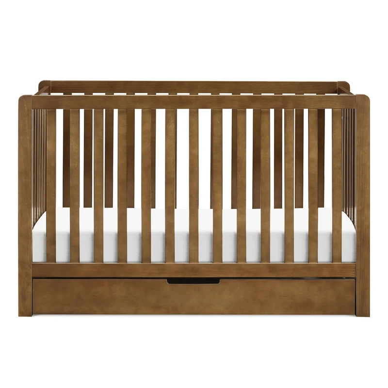 Couchette Convertible 4-en-1 Colby avec Tiroir Gigogne - Noyer