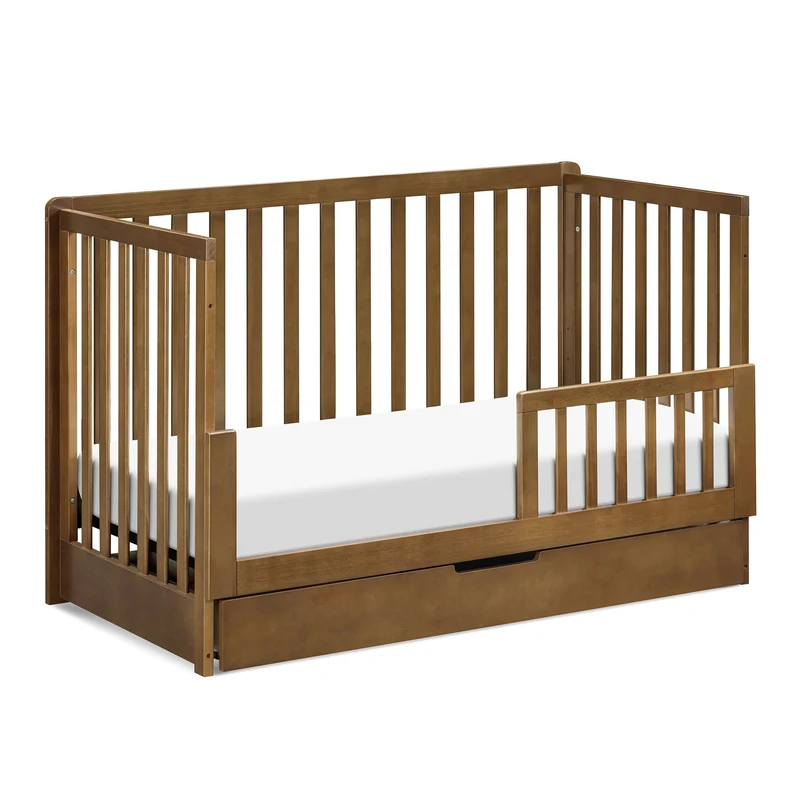 Couchette Convertible 4-en-1 Colby avec Tiroir Gigogne - Noyer