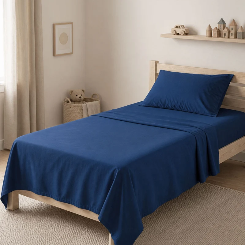 Ensemble de Draps Lit Simple - Marine