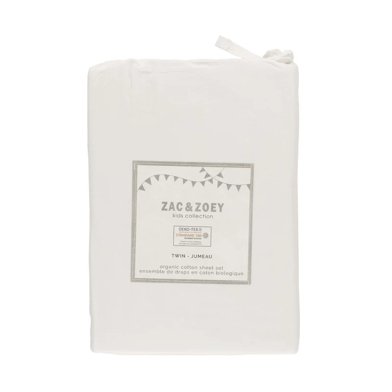 Ensemble de Draps Lit Simple - Blanc