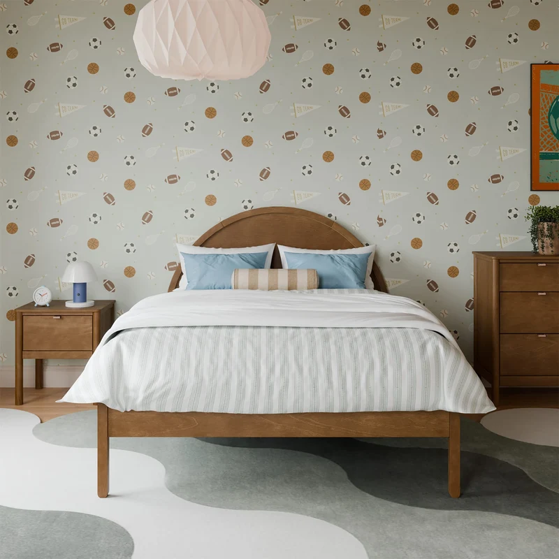 Lit Double Bondi - Noyer Natural