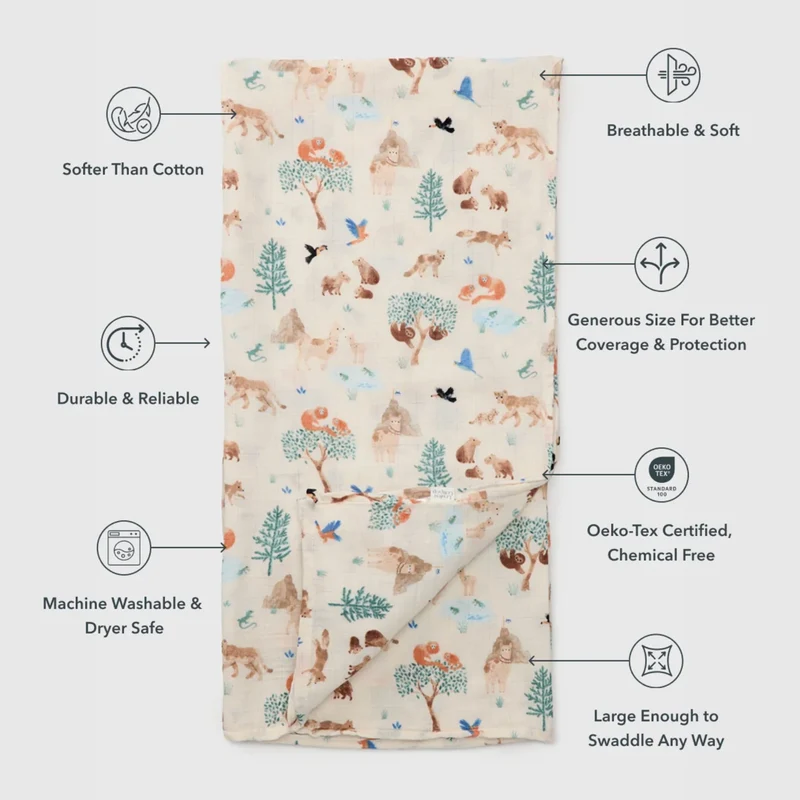 Couverture Mousseline Bambou - Lama