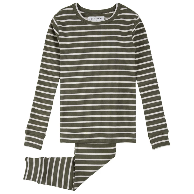 Pyjama Rayé Vert 2-7ans