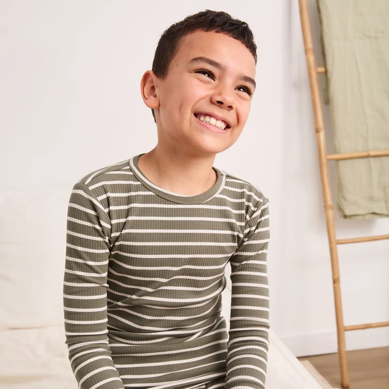 Pyjama Rayé Vert 2-7ans