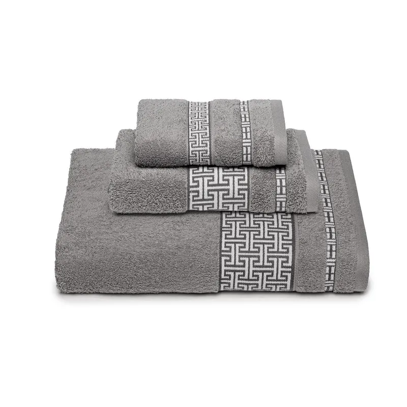 Set asciugamani in spugna atene in Cotone 450 gr/mq