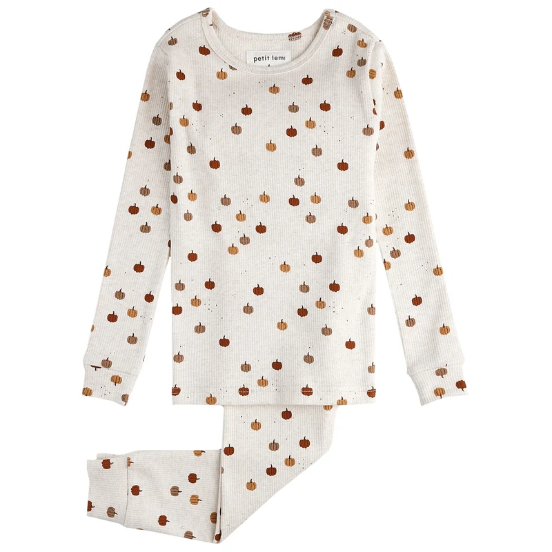 Pyjama Côtelé Citrouilles 2-7ans