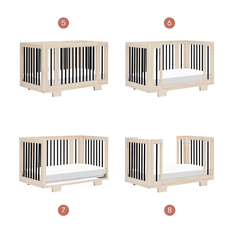 Couchette Convertible 8 en 1 Yuzu - Naturel Lavé / Noir