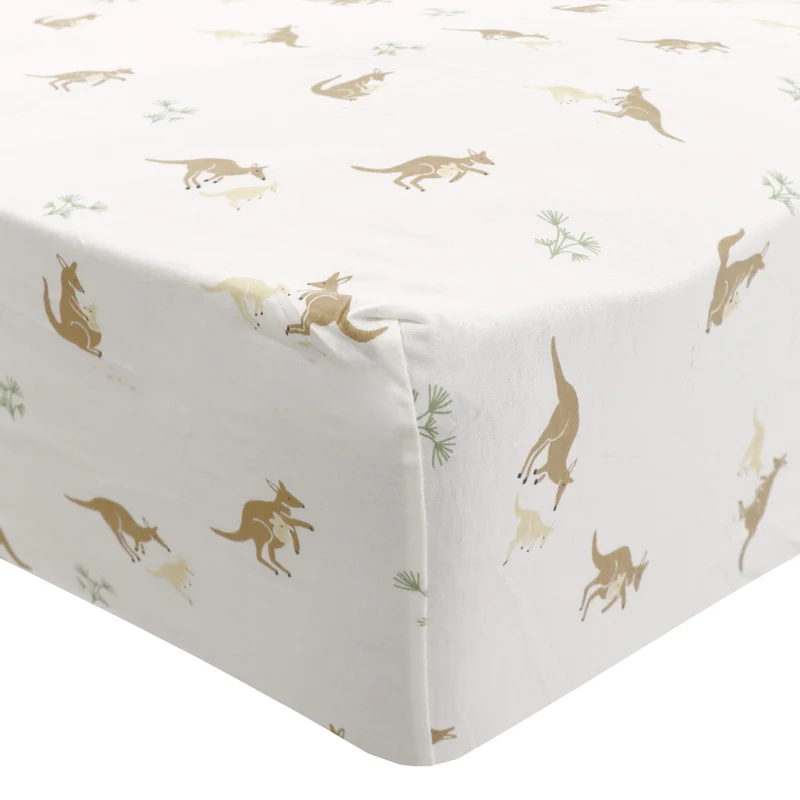 Drap Contour pour Lit de Bébé Kangourous - Édition Spéciale Fondation CHU Ste-Justine