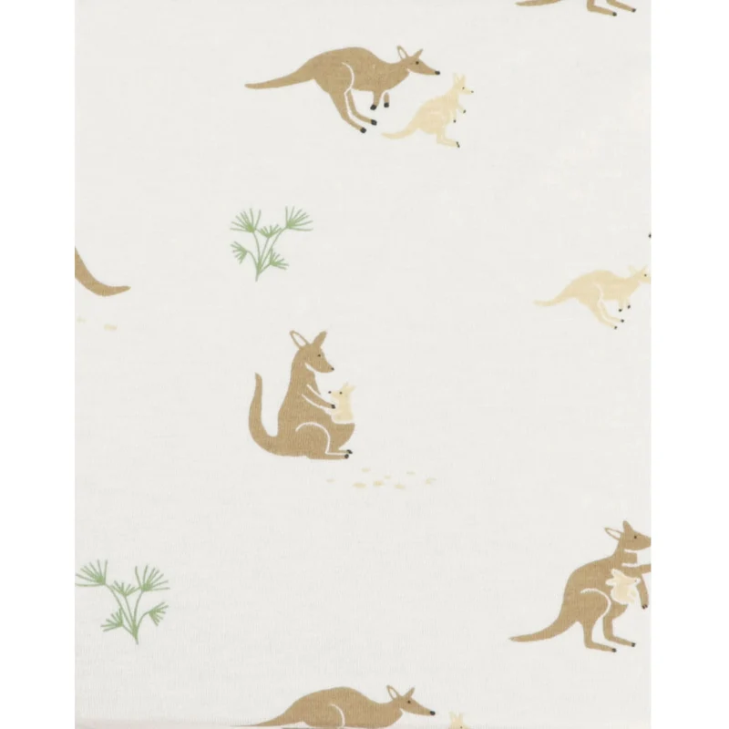 Drap Contour pour Lit de Bébé Kangourous - Édition Spéciale Fondation CHU Ste-Justine