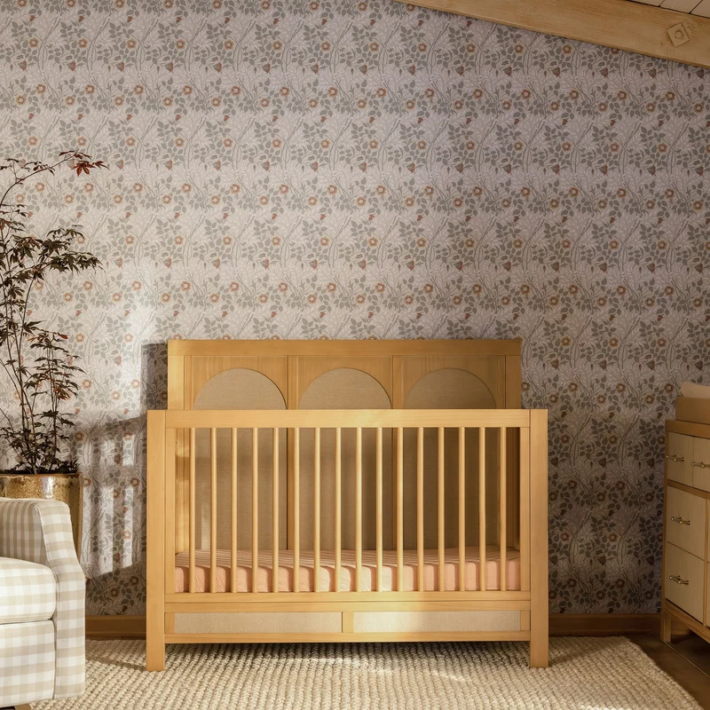 Couchette Convertible 4-en-1 Eloise - Miel et Tissu Eco-Weave