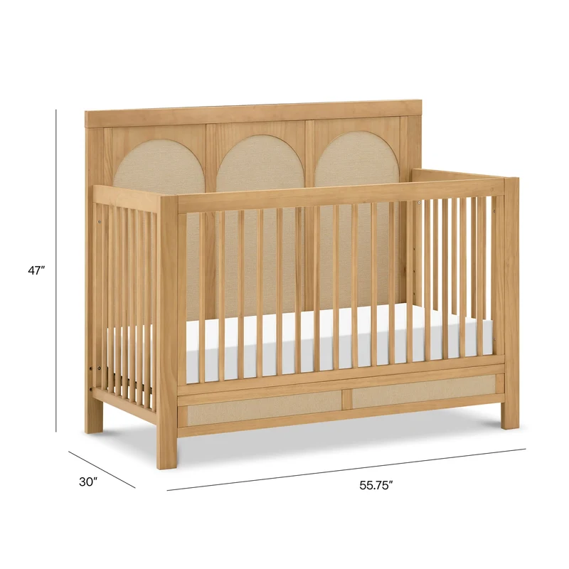 Couchette Convertible 4-en-1 Eloise - Miel et Tissu Eco-Weave