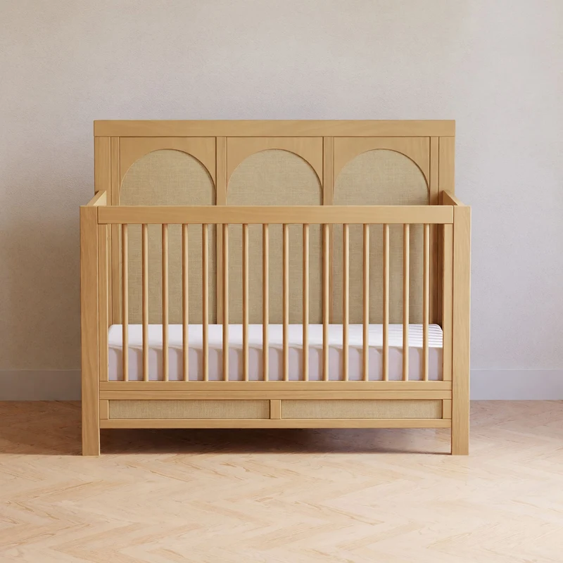 Couchette Convertible 4-en-1 Eloise - Miel et Tissu Eco-Weave