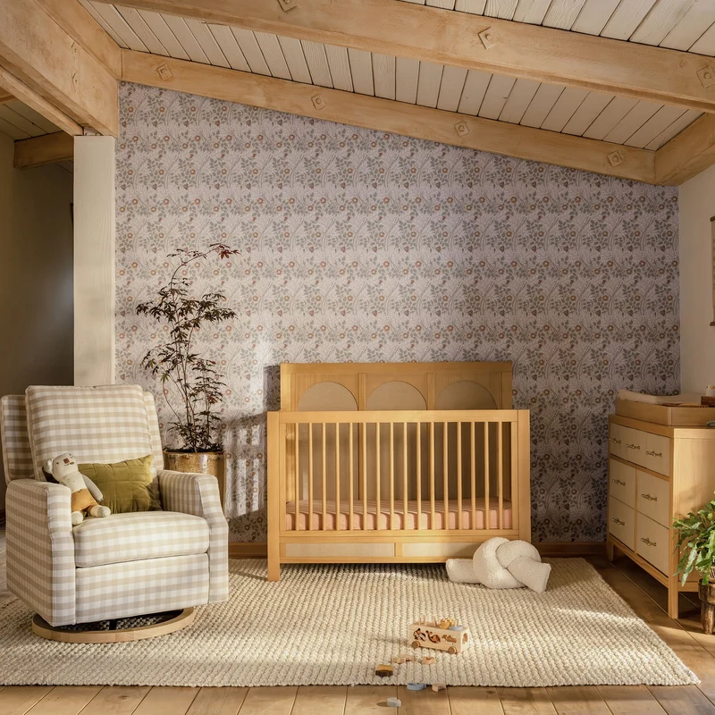 Couchette Convertible 4-en-1 Eloise - Miel et Tissu Eco-Weave