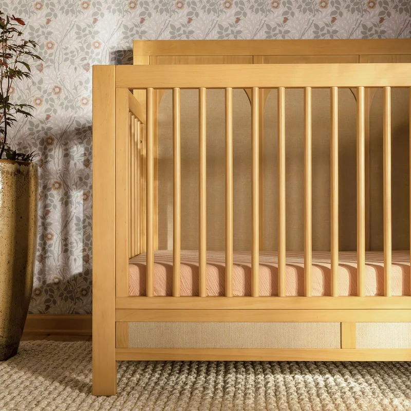 Couchette Convertible 4-en-1 Eloise - Miel et Tissu Eco-Weave