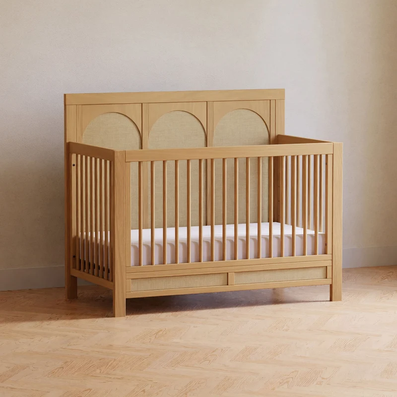 Couchette Convertible 4-en-1 Eloise - Miel et Tissu Eco-Weave