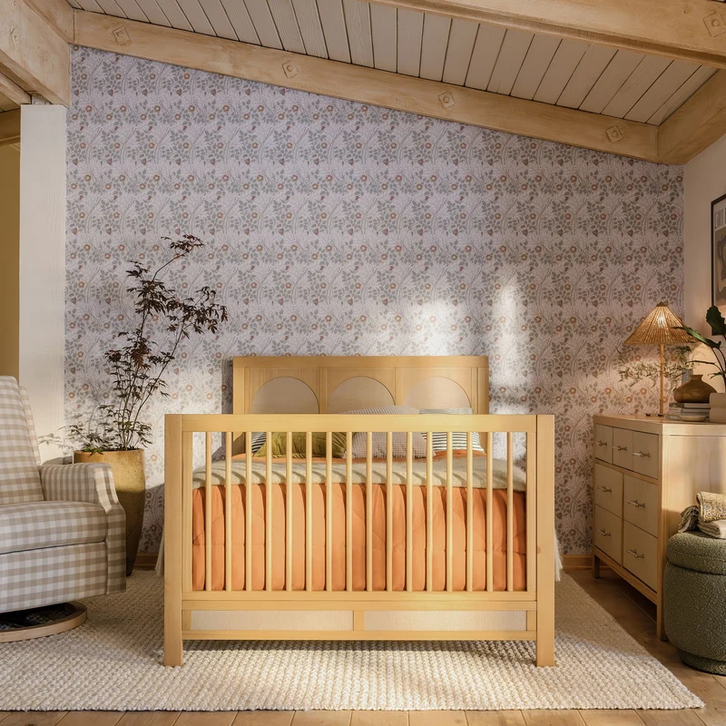 Couchette Convertible 4-en-1 Eloise - Miel et Tissu Eco-Weave