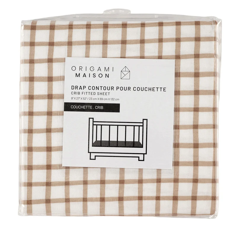 Drap Contour pour Lit de Bébé - Carreaux