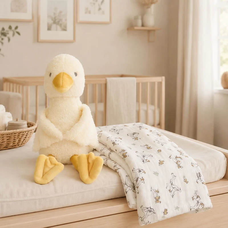 Couverture Et Peluche Canard