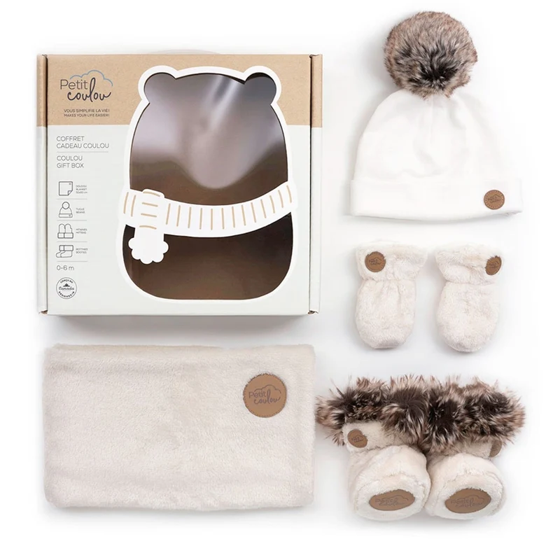 Coffret-cadeau Hiver (4 accessoires) Crème 0-6mois