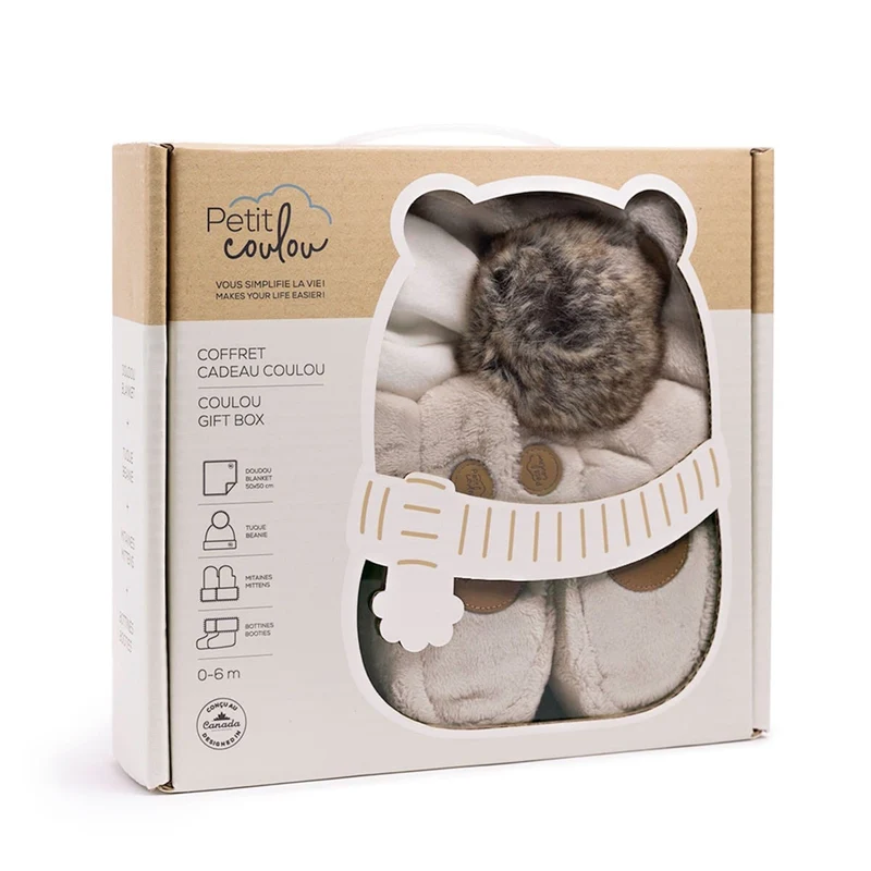 Coffret-cadeau Hiver (4 accessoires) Crème 0-6mois