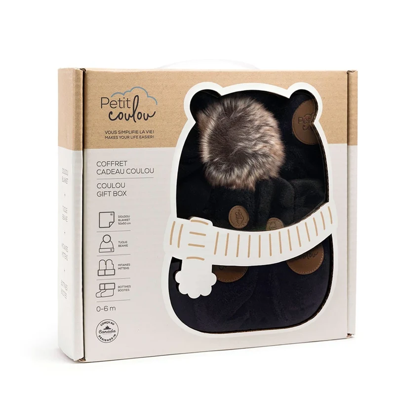 Coffret-cadeau Hiver (4 accessoires) Onyx 0-6mois