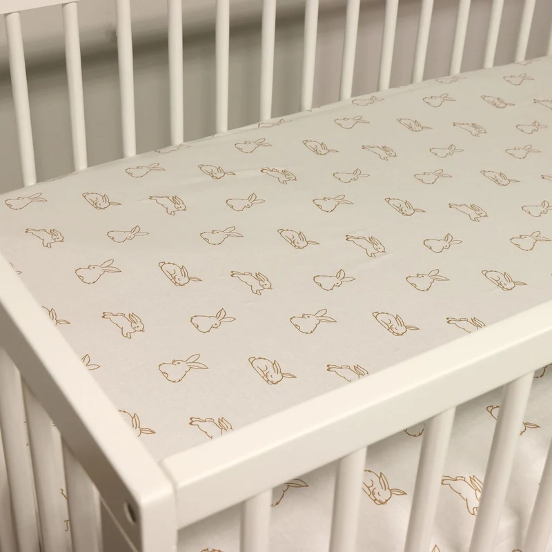 Drap Contour pour Lit de Bébé - Lapins
