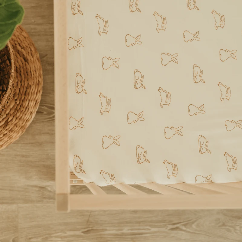 Drap Contour pour Lit de Bébé - Lapins