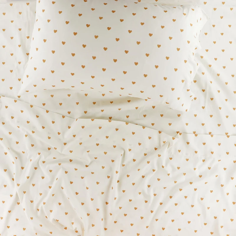 Ensemble Draps Lit Simple - Coeurs