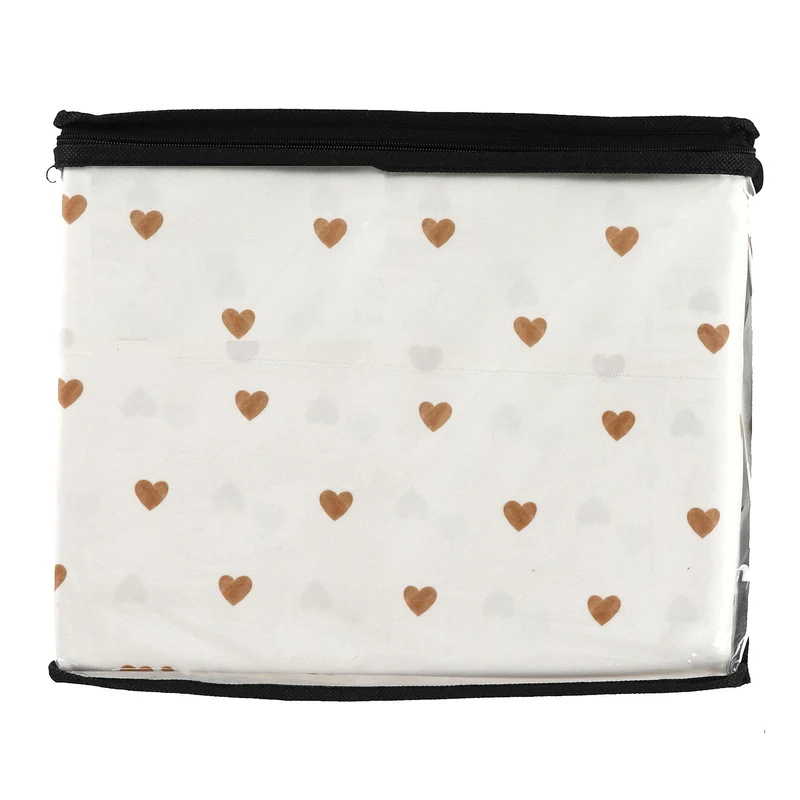 Ensemble Draps Lit Simple - Coeurs