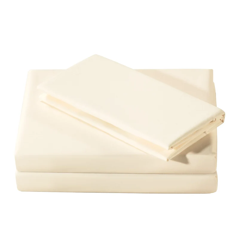 Ensemble Draps Lit Double - Ivoire