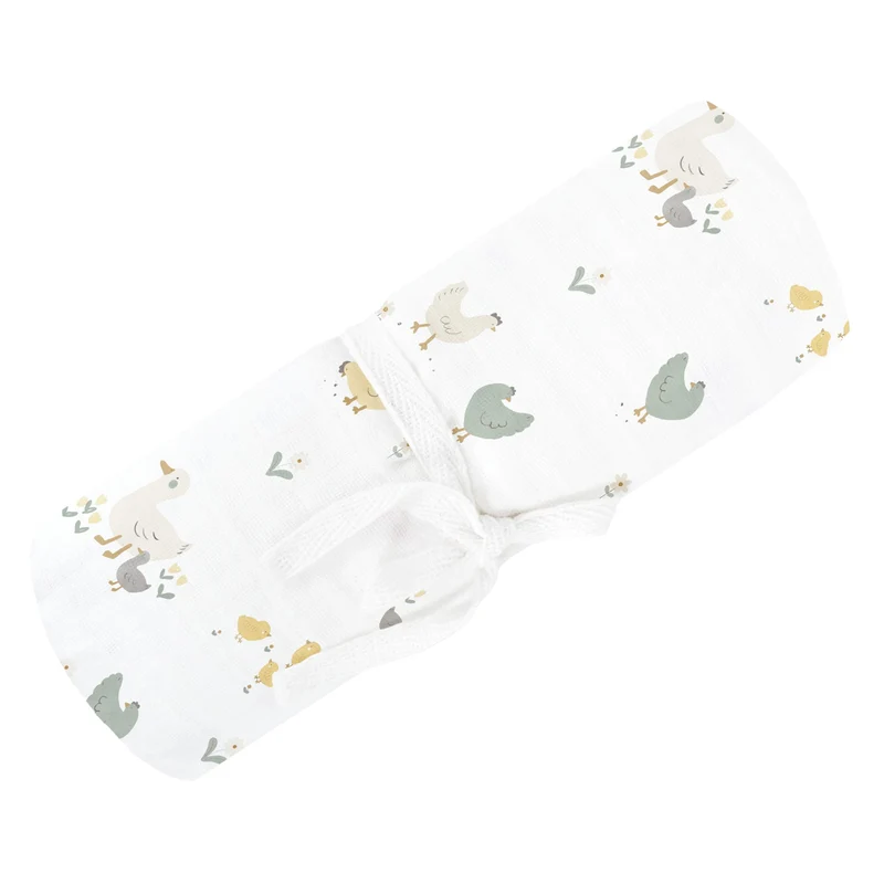 Couverture Mousseline Poules