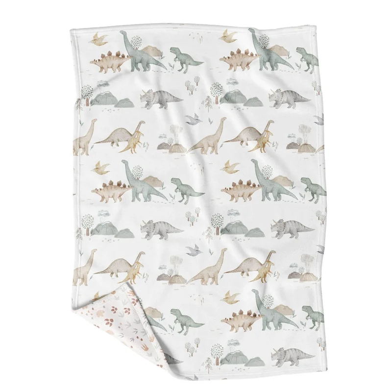 Petite Couverture Minky - Jurassique