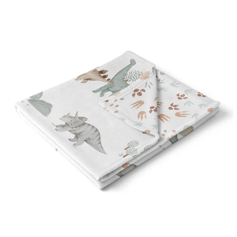 Petite Couverture Minky - Jurassique