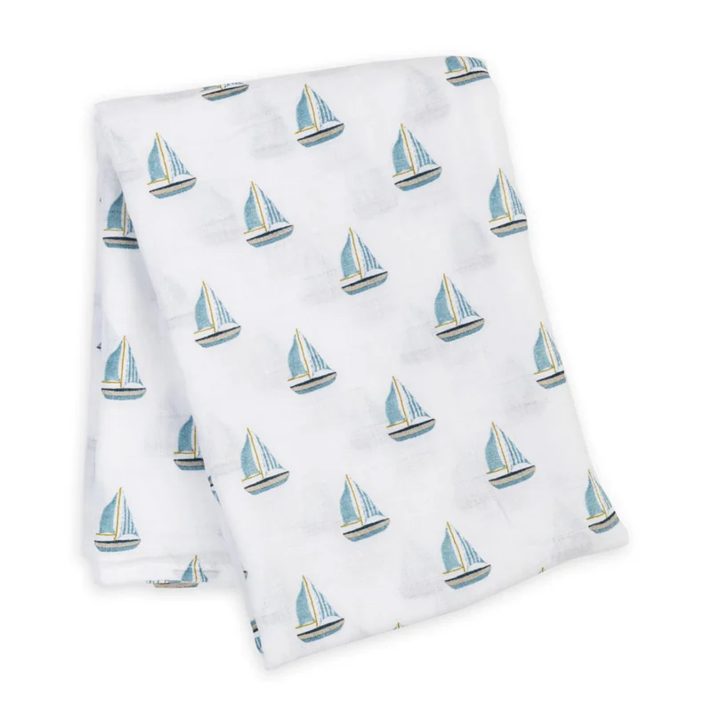 Couverture Mousseline - Bateaux