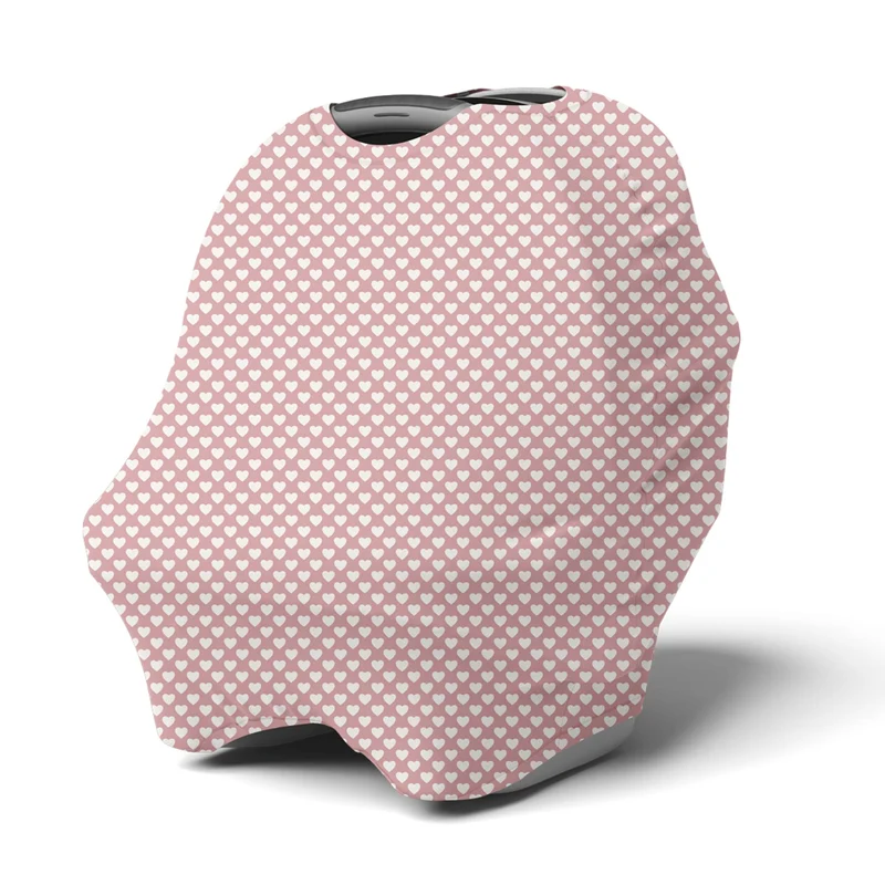 Housse 3-en-1 Siège d'Auto et Foulard d'Allaitement - Uni Coeurs