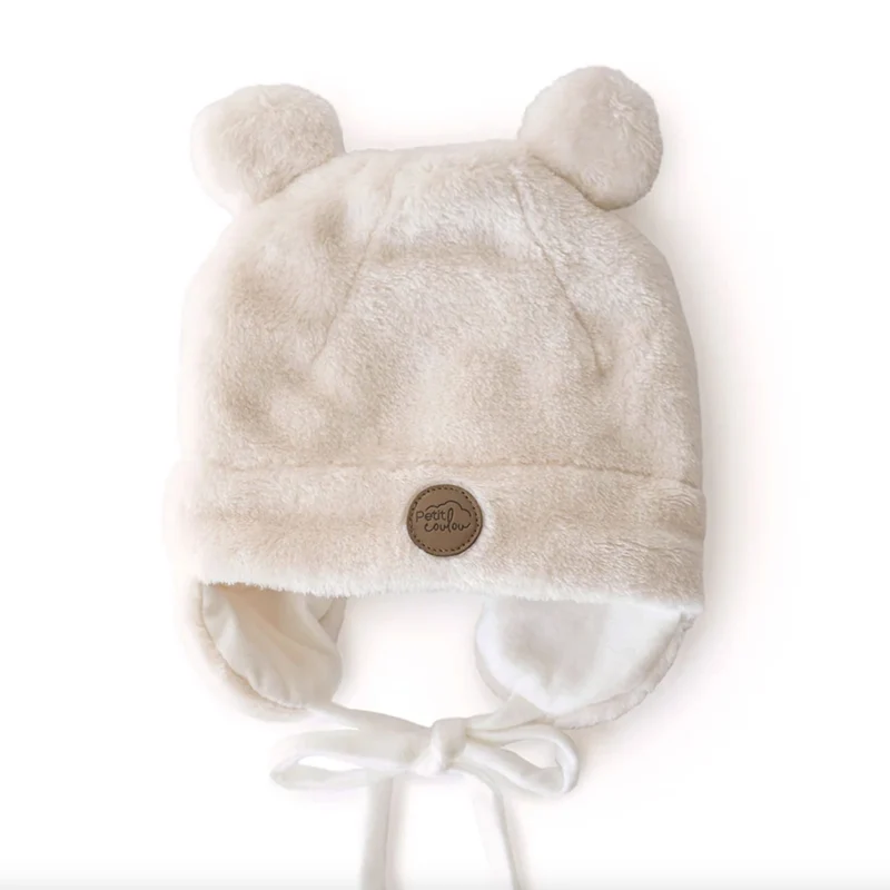 Coffret-cadeau Ourson pour bébé (4 accessoires) - Crème 0-6m
