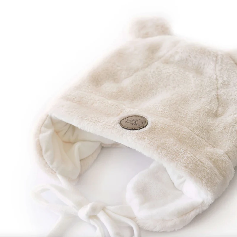 Coffret-cadeau Ourson pour bébé (4 accessoires) - Crème 0-6m