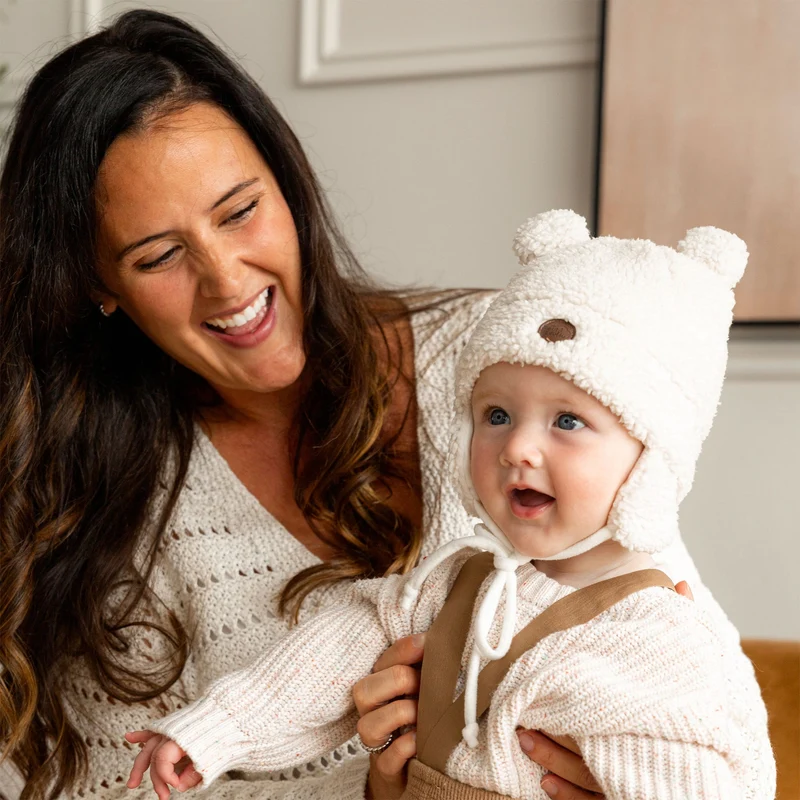 Coffret-cadeau Ourson pour bébé (4 accessoires) - Sherpa Crème
