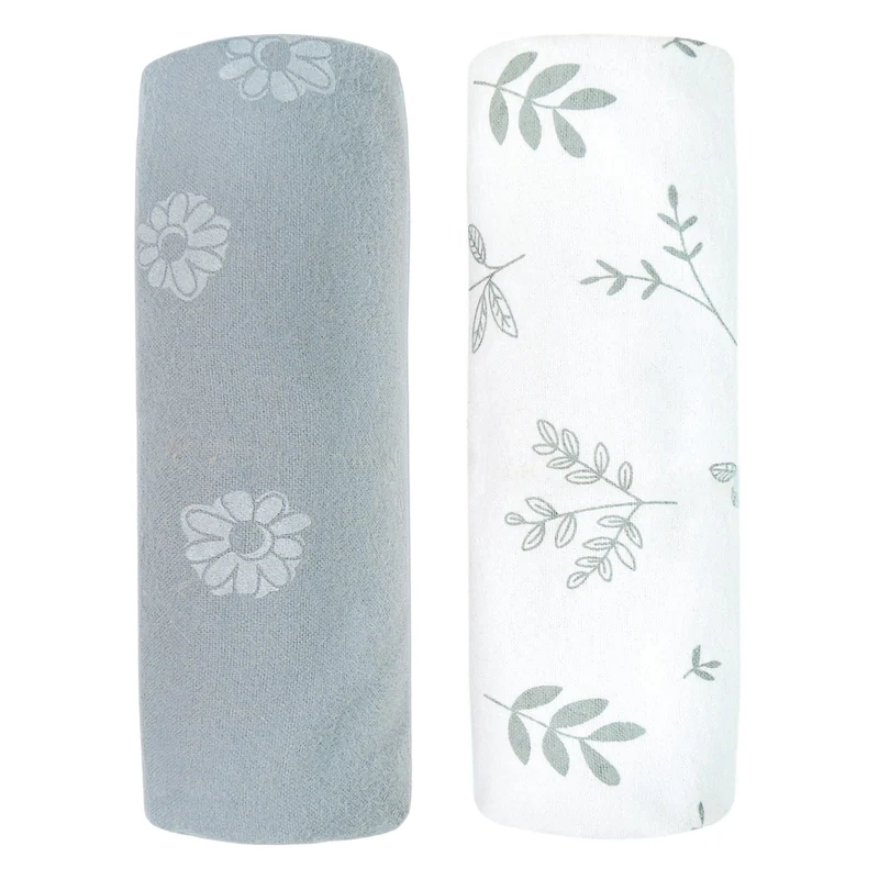Ensemble de 2 Couvertures en Flanelle - Marguerites